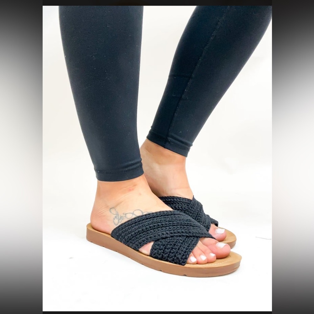 Corkys Black Dig It Sandals